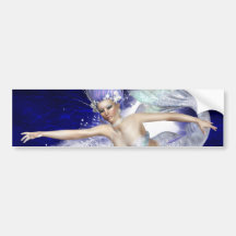 Mermaid with Dolphin Bumper Stickers