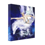 Mermaid with Dolphin  Canvas Print