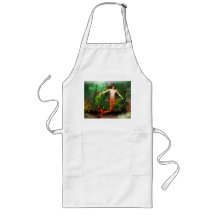 Merman Swimming Long Apron