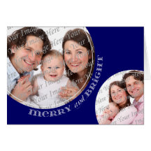 Merry and Bright Folded Christmas Card