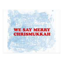 merry chrismukkah postcards