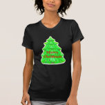 Merry Christ Christmas Tree Yellow Green White OL T-shirt