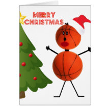 Merry Christmas Basketball Card