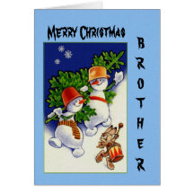 Merry Christmas Brother Cards