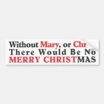 Merry Christmas Bumper Sticker- Bold