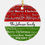 Merry Christmas Custom Name Ornament