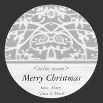 Merry Christmas Customised Wine Label stickers