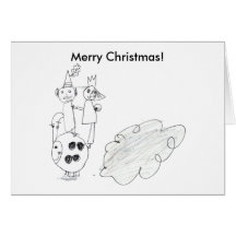 Merry Christmas! Elf & Fairy Greeting Card