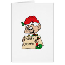 Merry Christmas Elf Greeting Card