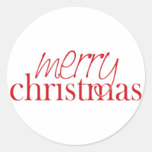 Merry Christmas Envelope Enclosure Sticker