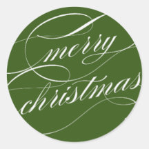 Merry Christmas | Envelope Seals Round Stickers