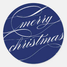Merry Christmas | Envelope Seals Round Stickers