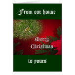 Merry Christmas Female Cardinal Songbird