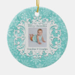 Merry Christmas Grandma and Grandpa Holiday Photo Christmas Tree Ornaments