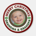 Merry Christmas Grandma and Grandpa Photo Magnet