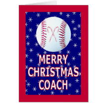 Merry Christmas Greeting Cards for Coaches