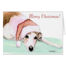 Merry Christmas! Greyhound Art Christmas Card