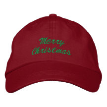 Merry Christmas Hat Embroidered Hats