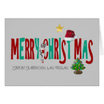 MERRY CHRISTMAS  LAS VEGAS SHOWGIRL Card