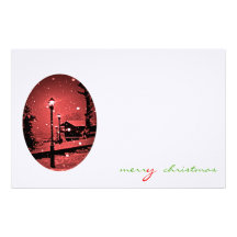 merry christmas personalised stationery