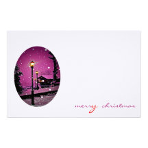 merry christmas personalized stationery