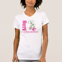 Merry Christmas Pink Whimsical Ornaments v2 Tshirt