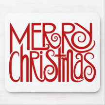 Merry Christmas Red Mousepad