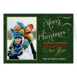 Merry Christmas Retro Photo Greeting Card