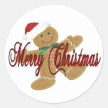 Merry Christmas Round Sticker