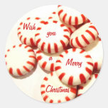 Merry Christmas Round Stickers