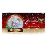 Merry Christmas Snow Globe Customisable 6 Picture Card