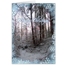 MERRY CHRISTMAS SNOW SCENE by SHARON SHARPE Card