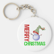 Merry Christmas Snowman Keychains