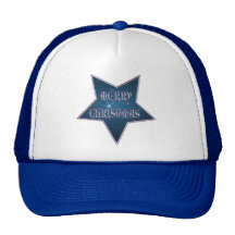 MERRY CHRISTMAS STAR by SHARON SHARPE Trucker Hats