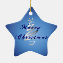 Merry Christmas Star Ornament