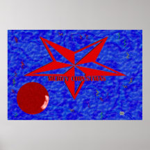 Merry Christmas Star Print