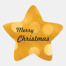 Merry Christmas Star Stickers