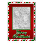Merry Christmas Striped Photo Card