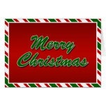 Merry Christmas Striped Photo Card
