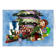 Merry Christmas to my Elf Visitor Card