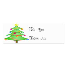 Merry Christmas Tree Business Cards
