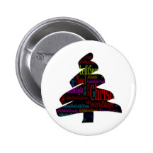 Merry Christmas Tree Buttons
