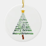 Merry Christmas Tree Holiday Ornament