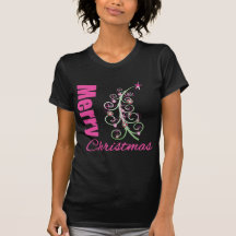 Merry Christmas Whimsical Tree T-shirts