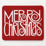 Merry Christmas White Mousepad