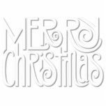 Merry Christmas white Photo Sculpture