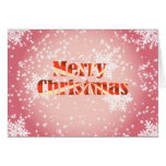 Merry Christmas with snowflakes greeting card