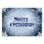 Merry Christmas with snowflakes greeting card