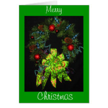 Merry Christmas Wreath 1- Card