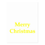 Merry Christmas Yellow The MUSEUM Zazzle Gifts Postcard